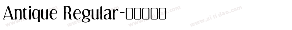 Antique Regular字体转换